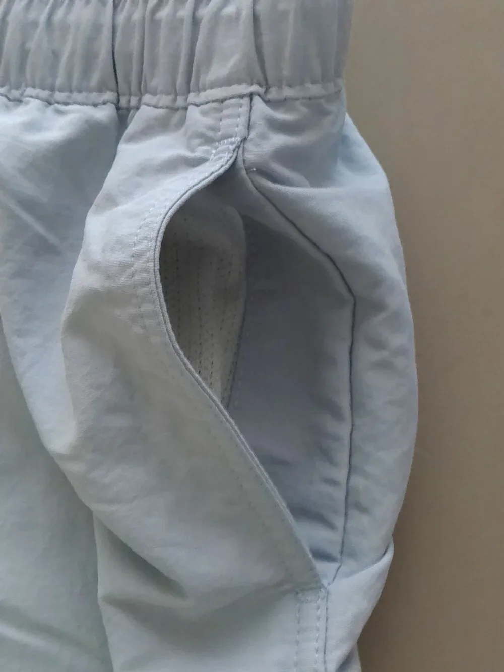 PATAGONIA Elastic Drawstring Lightweight Athletic Light Blue Shorts M - Picture 4 of 9
